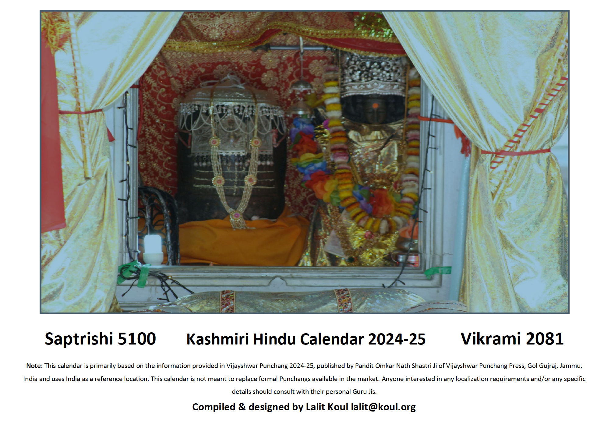 Kashmiri Hindu Calendar 2024-25